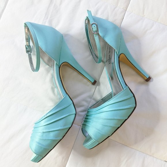 Nine West Blue Strappy Heels - Picture 4 of 5